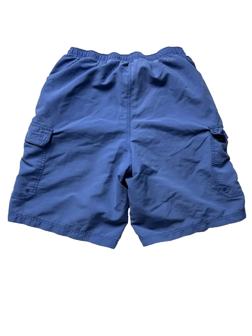 LL Bean Swim Shorts Boys Size 5 Blue Cargo Quick Dry Mesh Lined Pockets Summer